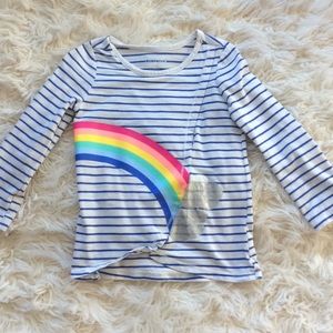 5/$25 Rainbow faux warp long sleeve tee 3T